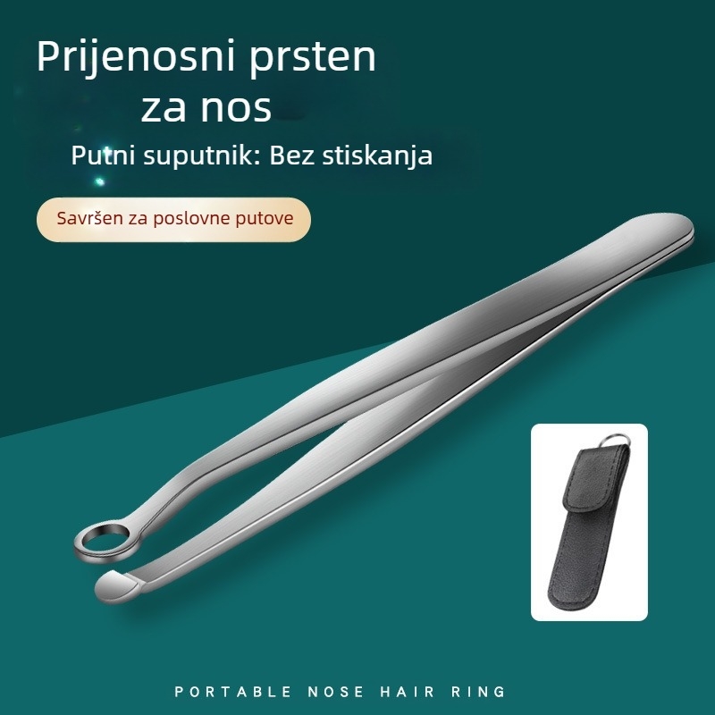 Nerđajući čelični trimer za nosne dlačice, okrugla glava, ručni pritisni mehanizam