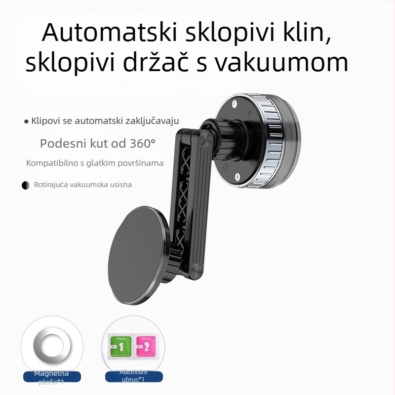 Stolni držač za telefon s magnetskim vakuumom, rotirajući, za zid i stol, od aluminijske legure