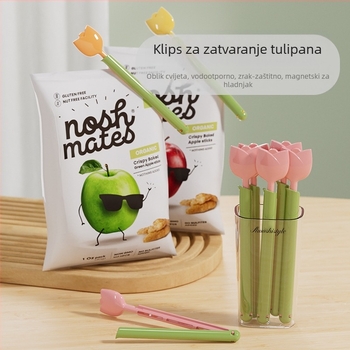 Flying Rabbit – Klip za pakiranje hrane – moderan minimalistički dizajn, paket od 5 kom, prilagodljivo logo, podržava privatnu marku