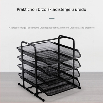 Metalna kolona za dokumente, 4 razine, model CQY-2004-4, mogućnost prilagodbe logotipa