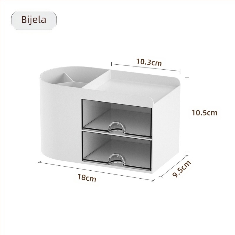 Uredski organizator stola s odjeljcima, model HD3501, plast HIPS+PS, kapacitet 2L, prilagodba i ispis logotipa