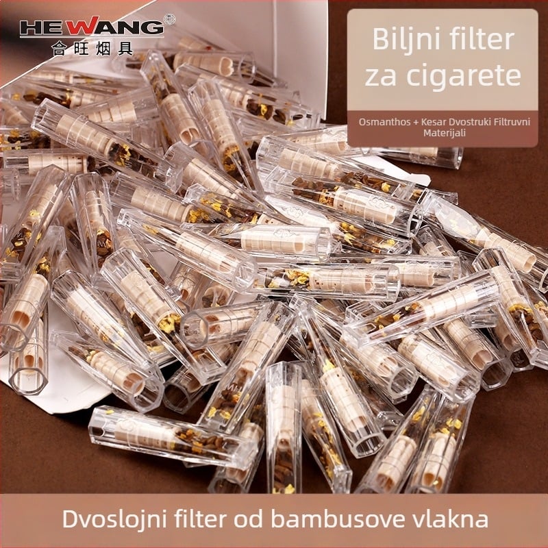 Jednokratni filter za cigarete s biljem, 100 komada, Hewang, plastični, univerzalni grubi/srednji/fini