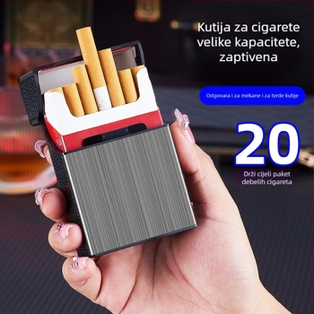 Metalna kutija za cigarete – FOGSON, moderni minimalistički stil, otisnuti logo, 300 komada po setu