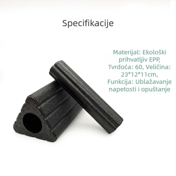 EVA joga trokutasti blok s pjenastim valjkom za opuštanje gležnja i masažu ramena i vrata – dvostruka funkcija