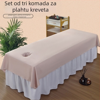Pokrivač za beauty salon s otvorima, twill tkanina, kemijska vlakna, jednobojna, reaktivno bojanje, mogućnost prilagodbe, podrška za jedan komad