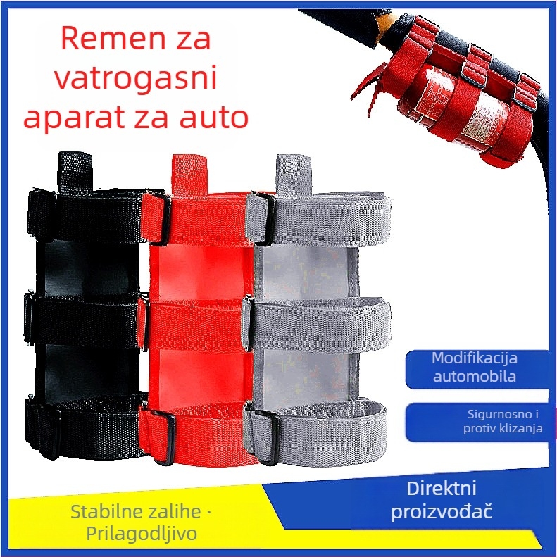 Remen za vatrogasni aparat s Velcro-om - najlon/poliester smjesa, za automobile i Jeep Wrangler, Huatuo Rong