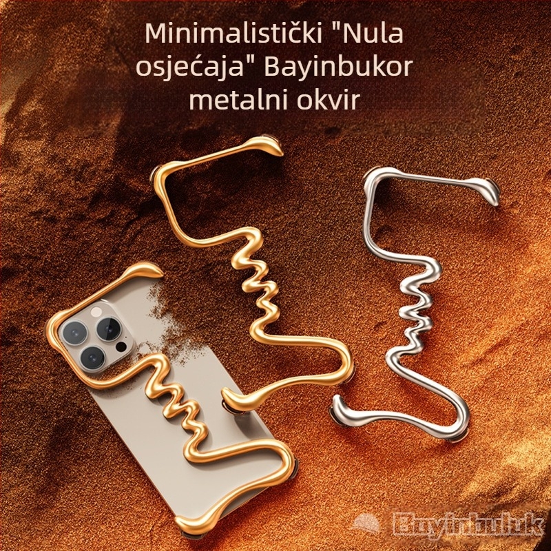 Zaštitno kućište za telefon s metalnim okvirom za iPhone 16 Pro Max – elektroplatiranje, odvod topline, otporno na habanje, otporno na pad