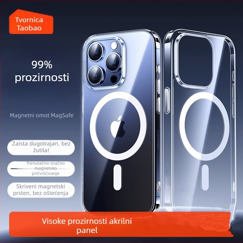 iPhone MagSafe silikon maska, reljefni dizajn, magnetski, otporan na udarce i padove