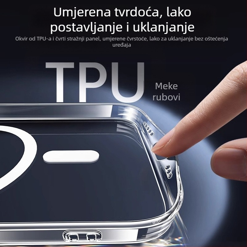 iPhone MagSafe silikon maska, reljefni dizajn, magnetski, otporan na udarce i padove
