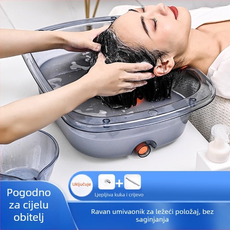 Posuda za pranje kose u krevetu za pacijente i starije – plastična, prozirna, 1.47 kg; Marka Ya Jia la