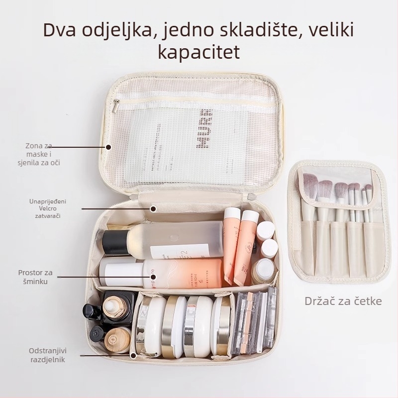 Kozmetička torbica Friendly DRLSNB, PU kubnog oblika, višenamjenska za putovanja