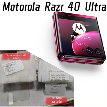 Kaljeno staklo zaštita objektiva stražnje kamere Motorola 40 Ultra – potpuno pokriće, HD jasnoća, anti otisci prstiju, otporan na pad