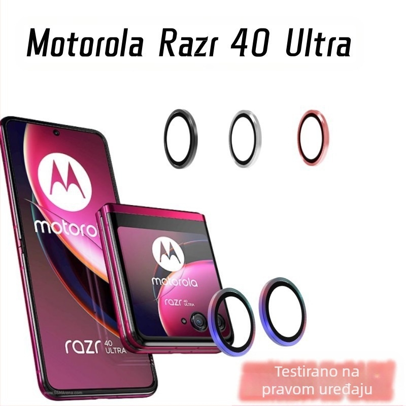 Kaljeno staklo zaštita objektiva stražnje kamere Motorola 40 Ultra – potpuno pokriće, HD jasnoća, anti otisci prstiju, otporan na pad