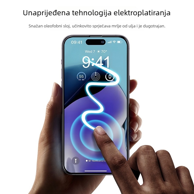 Prednje zaštitno staklo zaslona – anti-peeping, HD, puni zaslon, kaljeno staklo