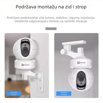 Držač za pan-tilt kameru, zidni nosač, ABS, model 204x, 360° rotacija