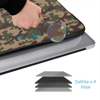 Kompaktna torbica za prijenosno računalo/tablet od diving materijala, vodootporna, sa zatvaračem, unutarnji džep za računalo, pogodna za notebook, tablet iPad