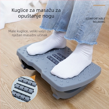 Podmetač za stopala ispod stola, protuklizan, ljuljajući dizajn, plastični s PP punjenjem, prilagodljiv, model Shake upgraded pedal