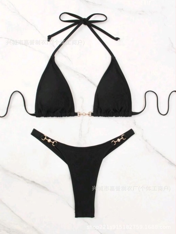 Bikini kupaći kostim - s podstavljenim košaricama, jednofarbeni, brzo suši, najlon/spandeks 80/20