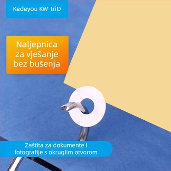KW-TRIO QT-01 Zaštitna naljepnica za rupe za bušenje stroja, Prozirni zaštitni list, 250 kom./kutija, Ispis
