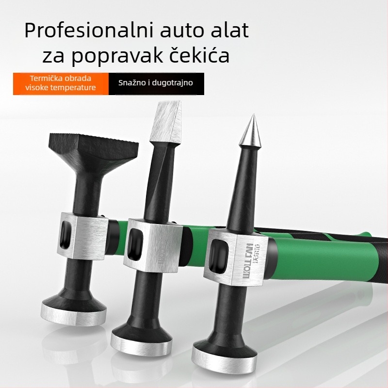 Set čekića za limariju automobila – ravna glava, kvadratna glava i šiljasta glava za popravak karoserije