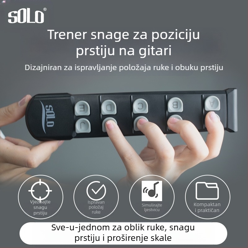 Gitarni prstni vježbač, PC materijal, 10-komplet, pozicionator prstiju i trener ljestvica s mrežom