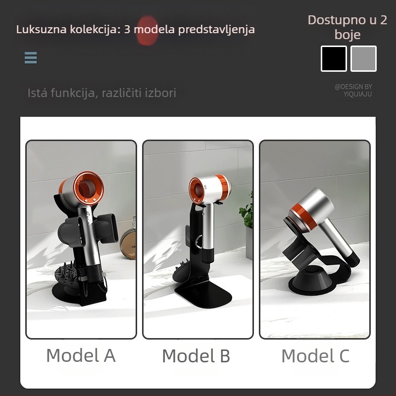 Držač Dyson sušila - stolni držač, metalni, 1 razina, bez bušenja