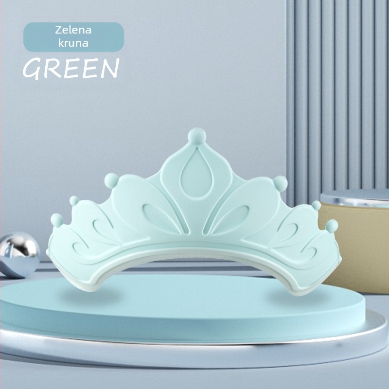 Dječja kapa za šampon s zaštitom očiju i ušiju, mekana guma, polipropilen (PP), podesiva, vodootporna