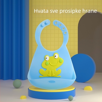 Silikonski dječji ubrus za hranjenje - trodimenzionalni vodootporni, izuzetno mekani, prehrambeni silikon, jednostavno čišćenje