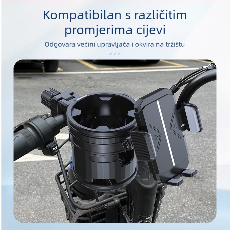 Univerzalni ABS držač čaše za kolica s držačem za telefon i držačem bočice