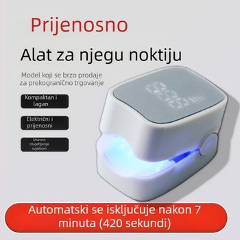 Prijenosna lampa za nokte s digitalnim zaslonom, punjiva, tri LED svjetla