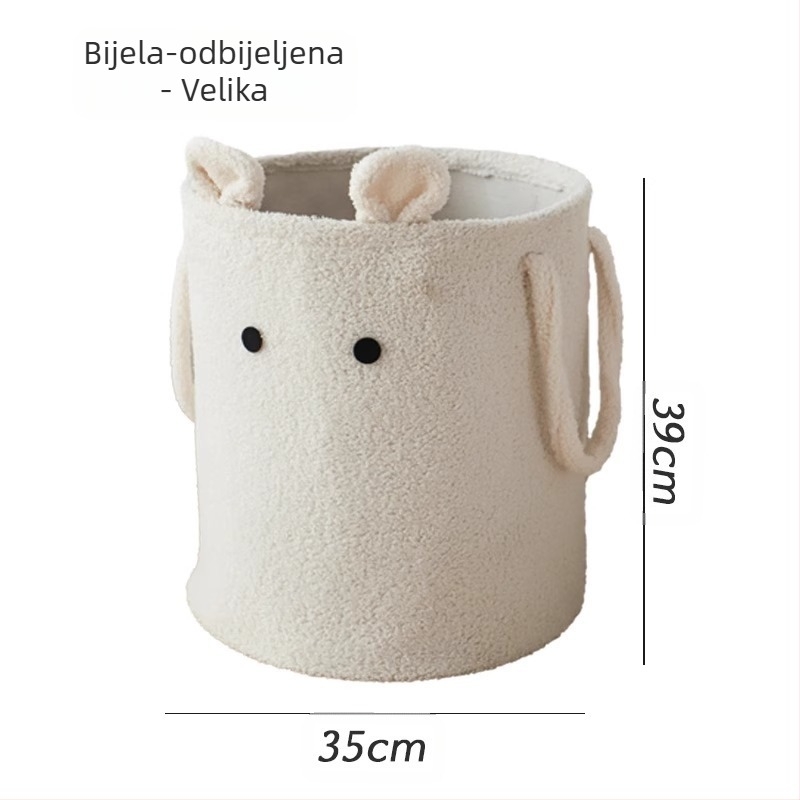 Koš za odlaganje odjeće, flanel materijal, crtani stil, dnevni boravak (0.3 kg)