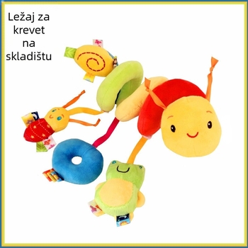 Plišano igračko za viseće u krevetić s oznakama, za bebe 0–3 godine – razvija osjetilnost, vid i koordinaciju ruka-oka