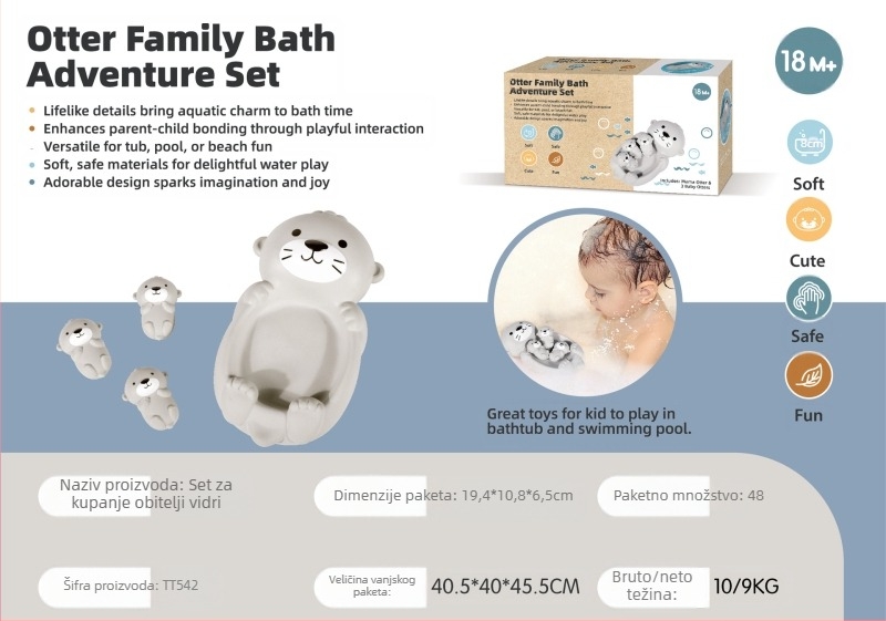 Vinilna igračka za kupanje za bebe – plivajuća kognitivna igračka za djecu od 0 do 3 godine, 3C certifikat, kod 2024152202053773