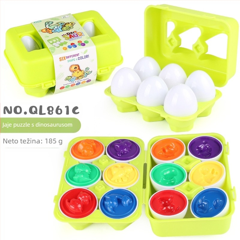 DIY slagalica za slaganje parova geometrijskih oblika – plastična igračka za bebe 0–3 godine, potiče koordinaciju ruka-oko, senzorne i kognitivne sposobnosti.