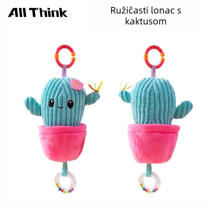 Allthink plišani privjesak za kolica – biljka tema glazbena kutija, igračka za dojenčad 0–3 godine, smiruje