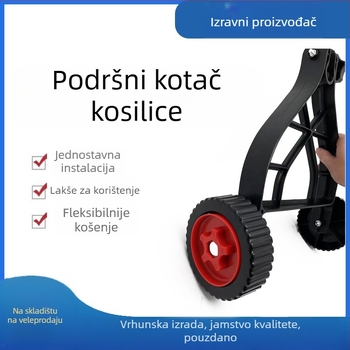 Si qiongge dodatni kotač kosačice s pomoćnim okvirom — ručno guranje kompatibilno, za električne alate s litij baterijom i benzinskim motorom
