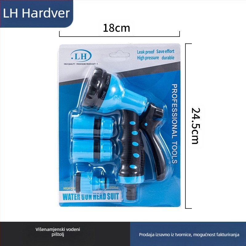 Yihu set pištolja za raspršivanje s 7 funkcija, za pranje automobila, zalijevanje vrta i čišćenje podova