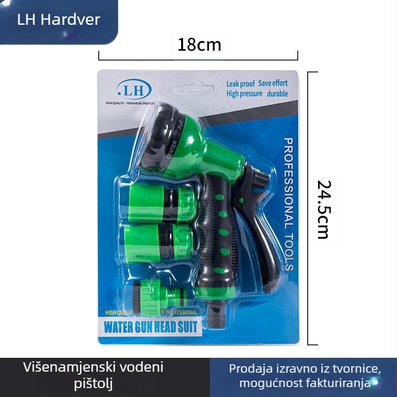 Yihu set pištolja za raspršivanje s 7 funkcija, za pranje automobila, zalijevanje vrta i čišćenje podova