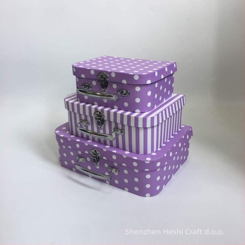 Vjenčana kutija za cvijeće s vječnim cvjetovima – europski retro stil, prenosni trodijelni kovčeg set (modeli W9844–W9847) s poklon-pakiranjem