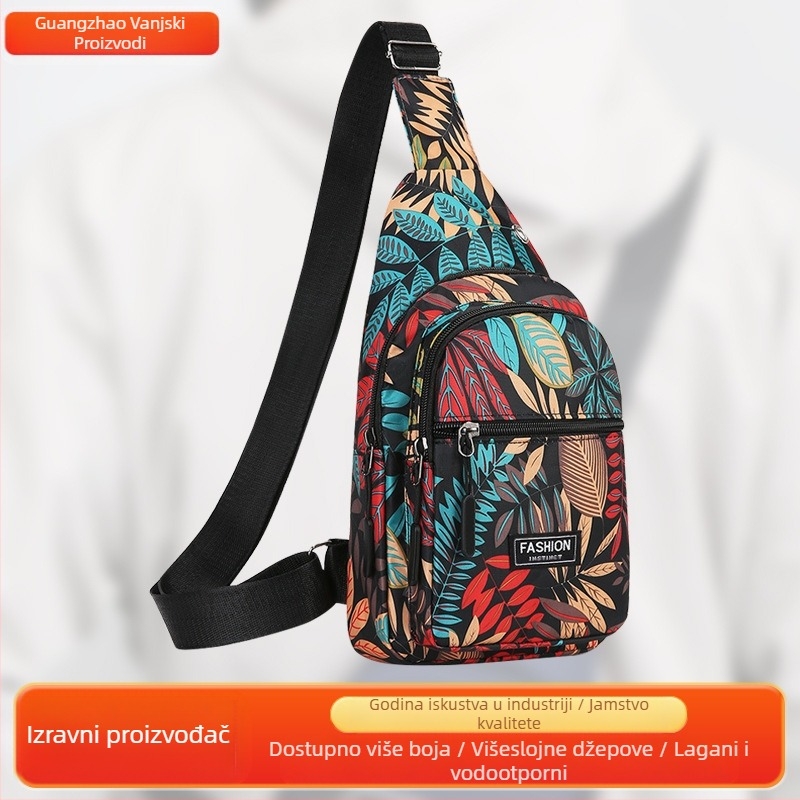 Crossbody torba s motivom javorovog lista — unisex, Oxford platno, podstava od poliestera, za vanjske sportove