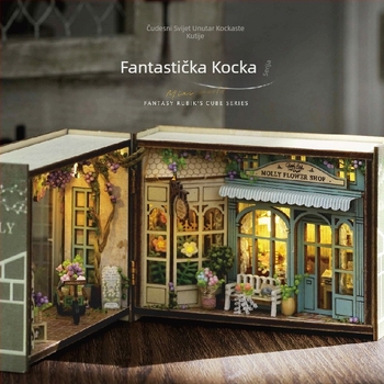 DIY drveni mini kućica-model - ručno izrađena edukativna igračka Wise House, uzrast 15–35