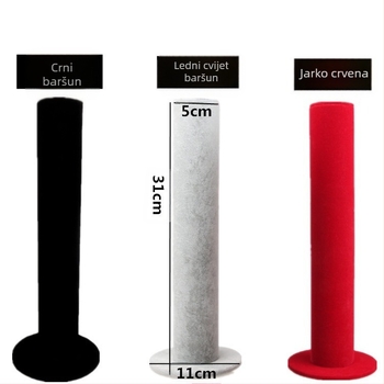 Stalak za nakit, 1-razinski podni stalak za izlaganje s pločom od gustoće i flanelom, korejski stil