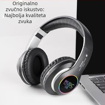 Bežične sportske Bluetooth slušalice na glavi, Bluetooth 5.0, stereo, domet 10 m, trajanje baterije >8 h