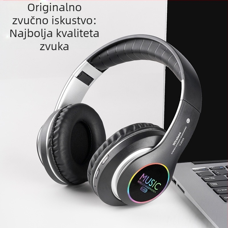 Bežične sportske Bluetooth slušalice na glavi, Bluetooth 5.0, stereo, domet 10 m, trajanje baterije >8 h