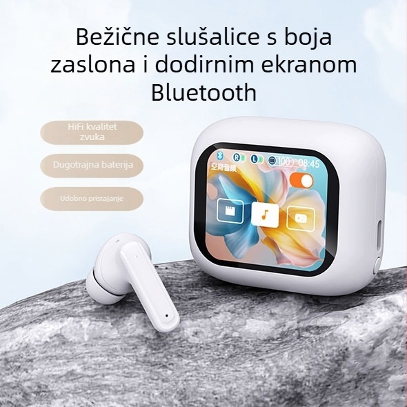 Bežične Bluetooth 5.3 gaming slušalice s aktivnim ANC-om, digitalnim displejem, IPX4, trajanje baterije 4–8 sati