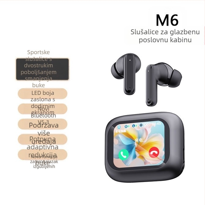 Bežične Bluetooth 5.3 gaming slušalice s aktivnim ANC-om, digitalnim displejem, IPX4, trajanje baterije 4–8 sati