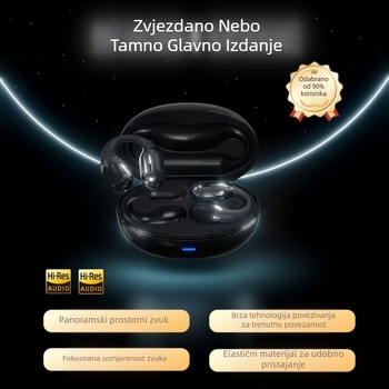 Sportske Bluetooth slušalice s kostnom kondukcijom, klips dizajn, domet 10 m, Bluetooth 5.4, vodootporne, trajanje baterije 4–8 sati