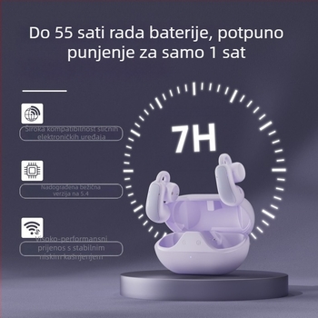 Bluetooth slušalice s klipom za uho, pravi bežični sa redukcijom šuma, domet 10 m, BT 5.3, stereo, trajanje baterije 4–8 h