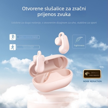 Bluetooth slušalice s klipom za uho, pravi bežični sa redukcijom šuma, domet 10 m, BT 5.3, stereo, trajanje baterije 4–8 h