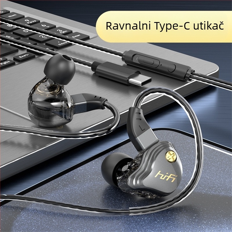 Žičane slušalice s ugrađenim mikrofonom, 3,5 mm jack, kabel 120 cm, 10 mm zvučnici, frekvencijski raspon 20 Hz–20 kHz